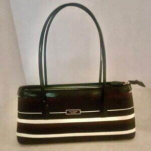 Kate spade purse woman’s shoulder bag stripes inside and out